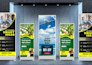 design pull up, roller up, retractable or roller banner and standee